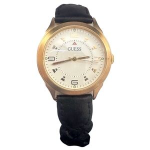 GUESS Genuine 1996 Men’s Analog Watch. Gold Tone Casing. White Dial. Never Worn.